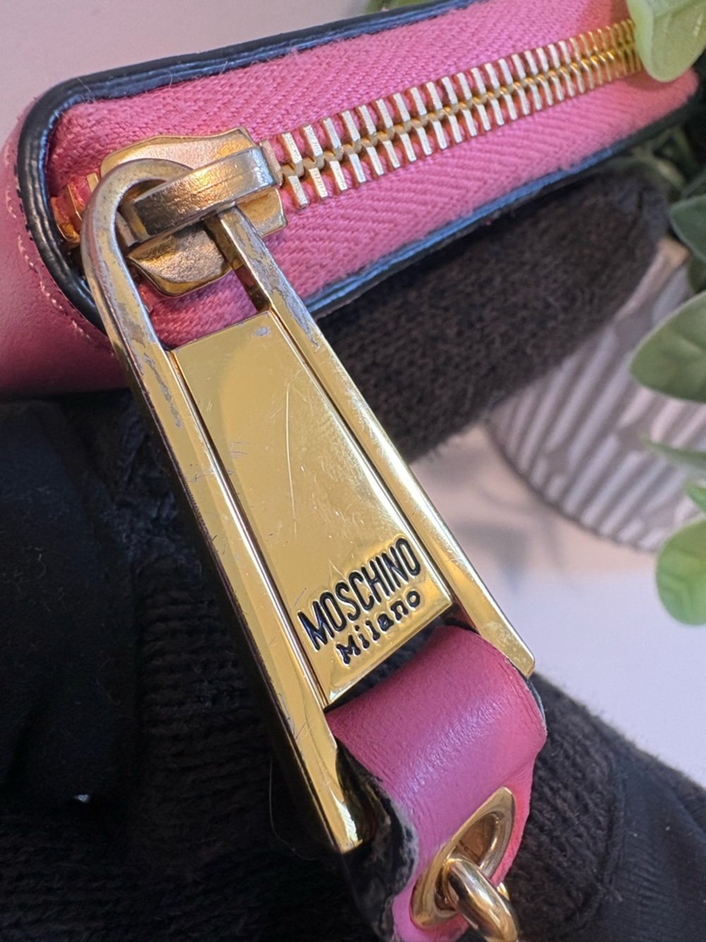 Moschino Studded Wristlet/ Wallet EUC - Picture 3 of 10